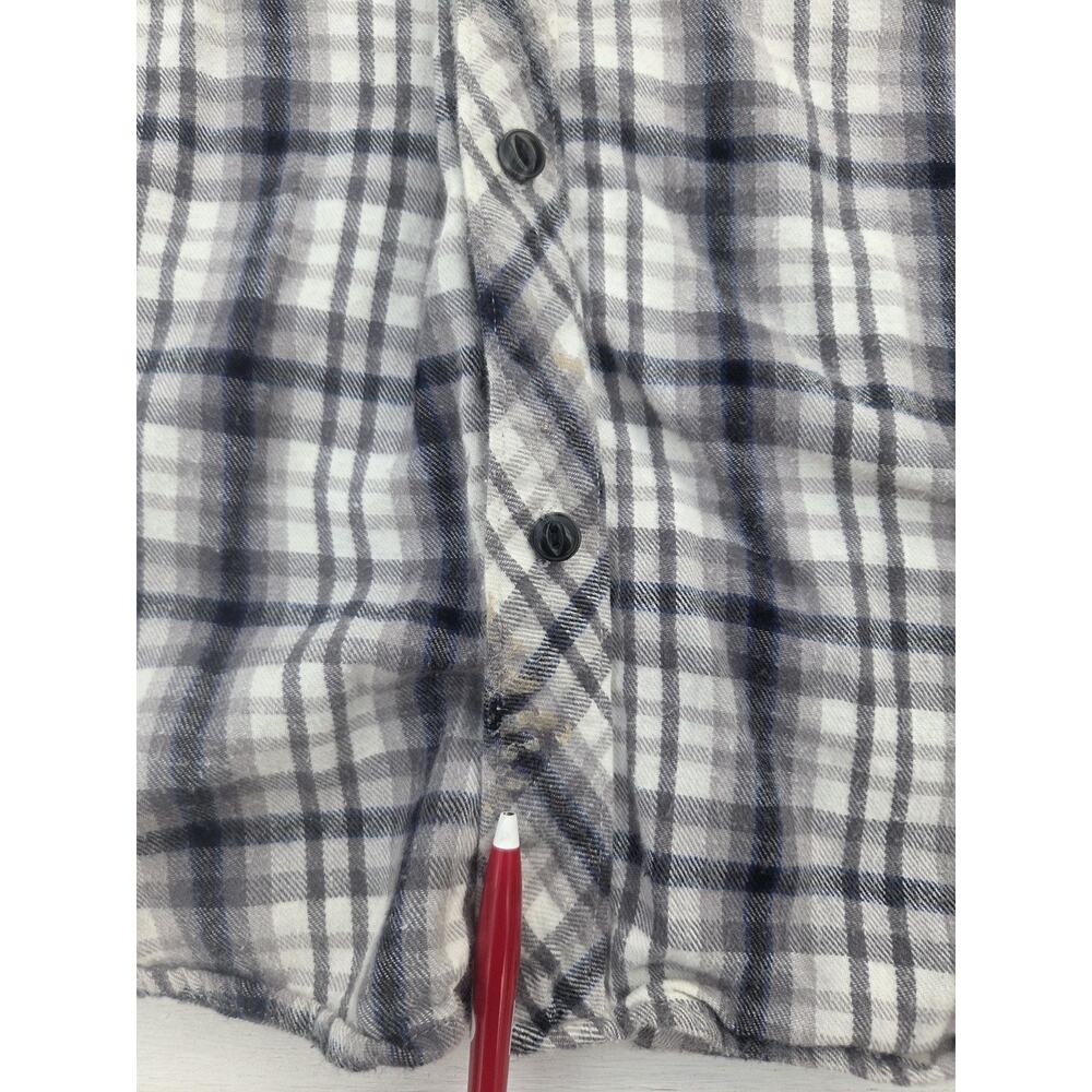 Pink Floyd Hooded Flannel Shirt Men XL Black White Plaid Dark Side Of Moon '73 - Picture 3 of 11